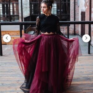 Goth boho wedding dress